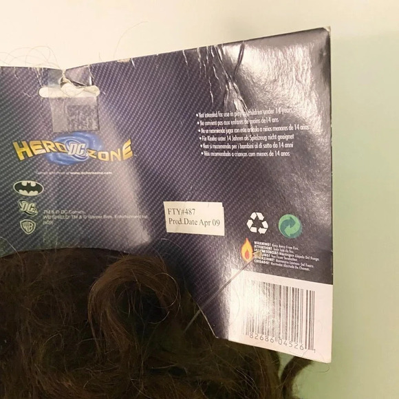 2009 Rubies Batman The Joker Adult 3/4 Mask with Hair  The Dark Knight - Picture 9 of 11